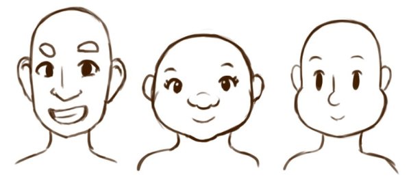 Нос в анфас мультяшный