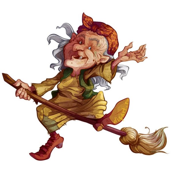 Баба-Яга добрая без ступы