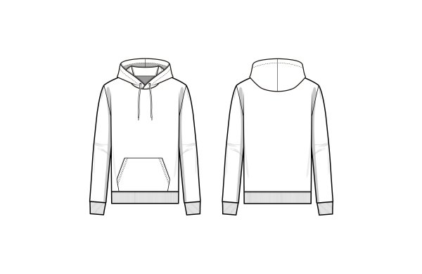 Технический эскиз толстовки