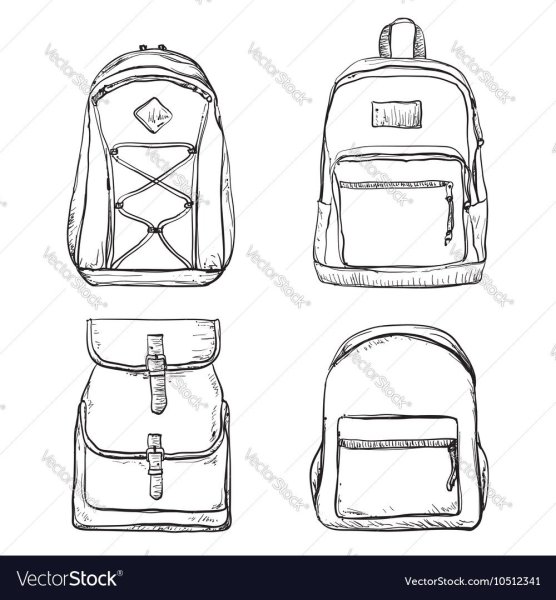 Поэтапное рисование рюкзака