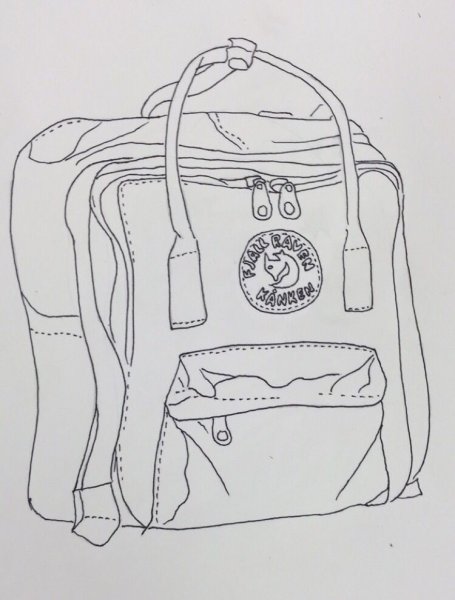 Раскраска рюкзак Fjallraven Kanken