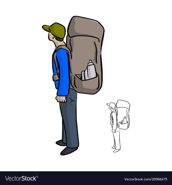 Зарисовки человек с портфелем