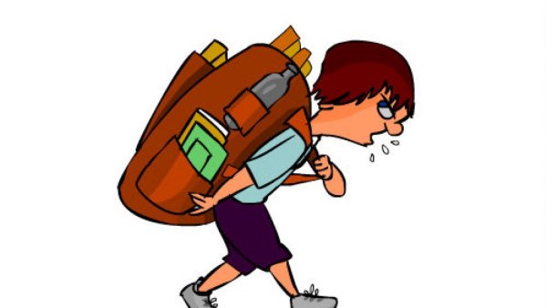 Человек с рюкзаком мультяшно