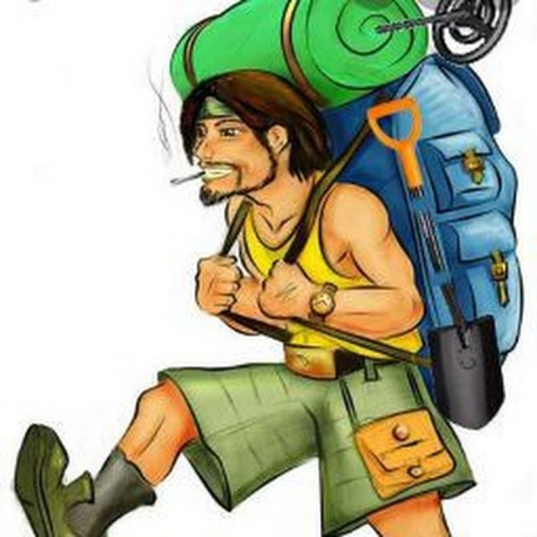 Турист мультяшный