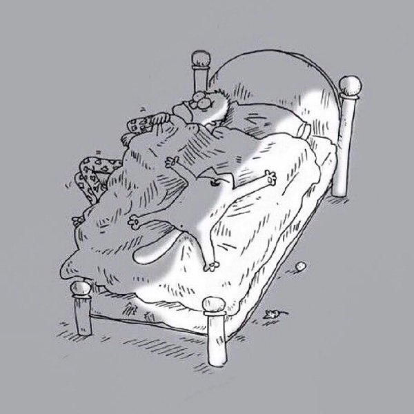 Кровать карикатура