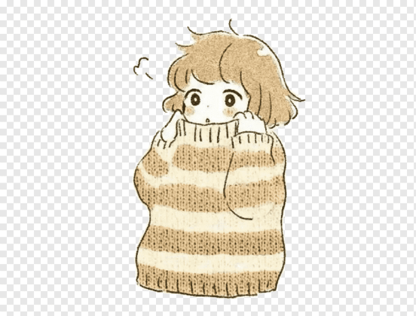 Девушка в свитере мультяшная