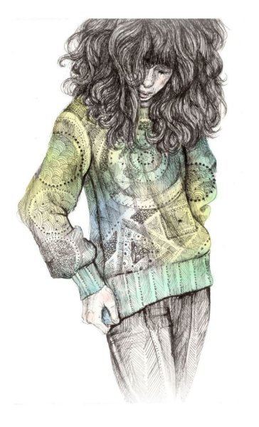 Свитер акварелью