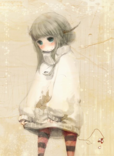 Арты тян в свитерах