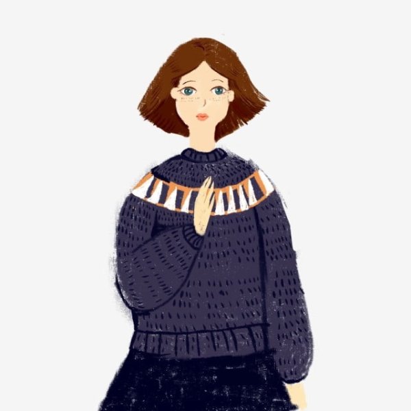 Девушка в свитере рисунок