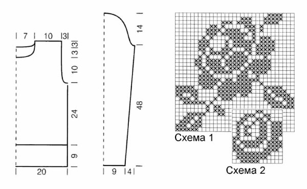 Вязки спицами схемы из лицевых и изнаночных