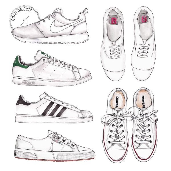 Рисунки обуви для срисовки