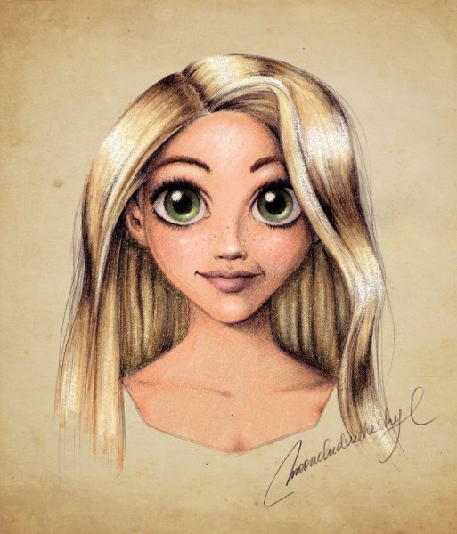 Блондинка с большими глазами