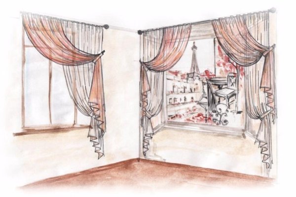 Эскизы штор для гостиной