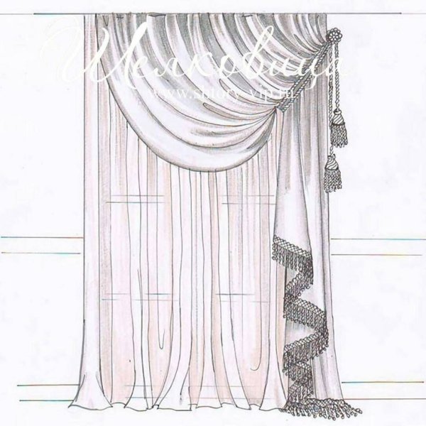 Декор штор эскиз