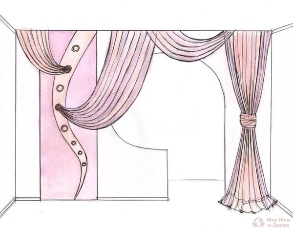 Красивые эскизы штор
