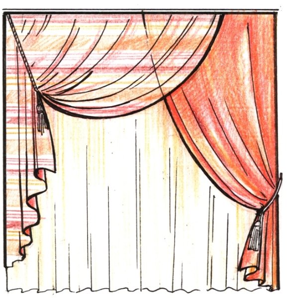 Эскизы штор для детской