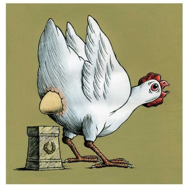 Курица шарж