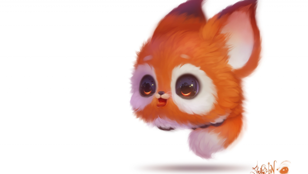 Милые животные на белом фоне