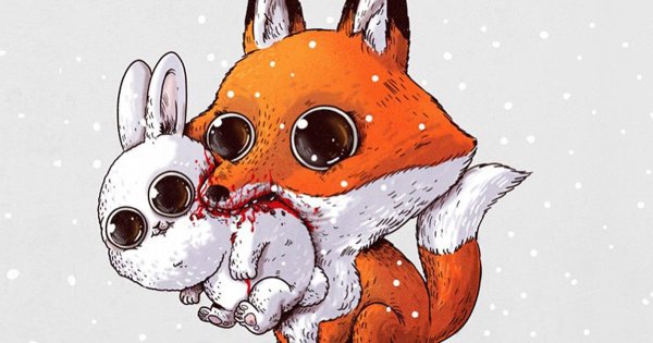 Лиса арт милый