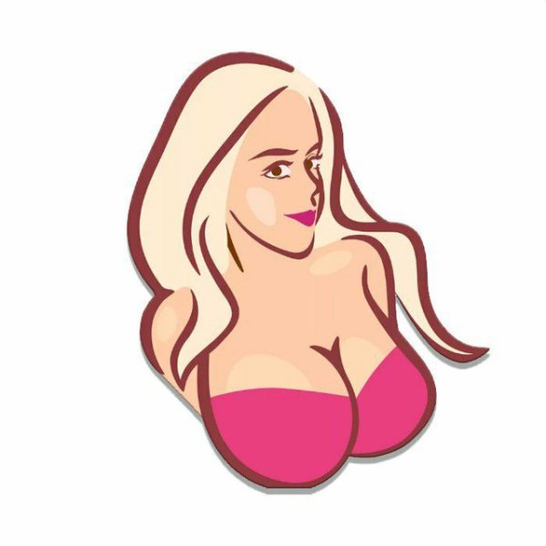 Стикеры с большой грудью