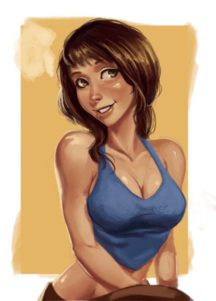 Грудь девушки рисунок