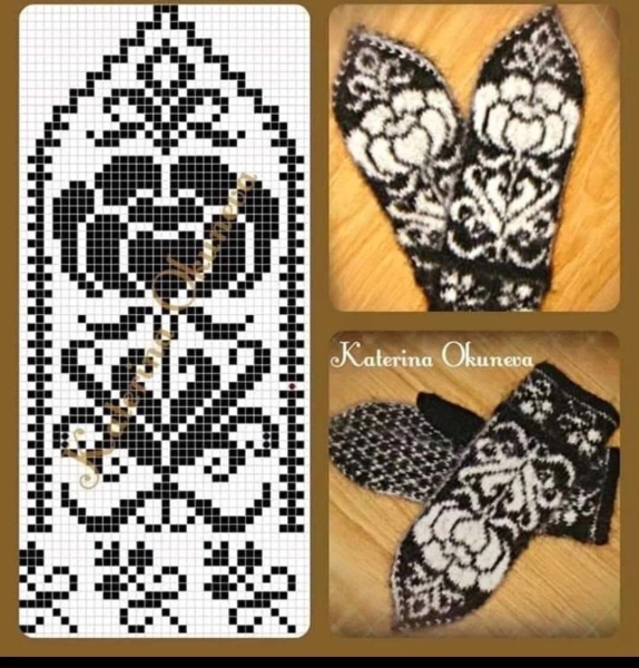 Варежки жаккард 2020г