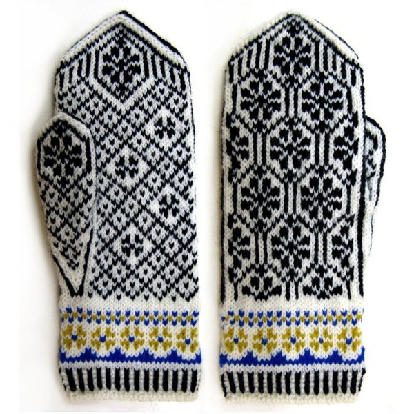 Жаккардовые варежки