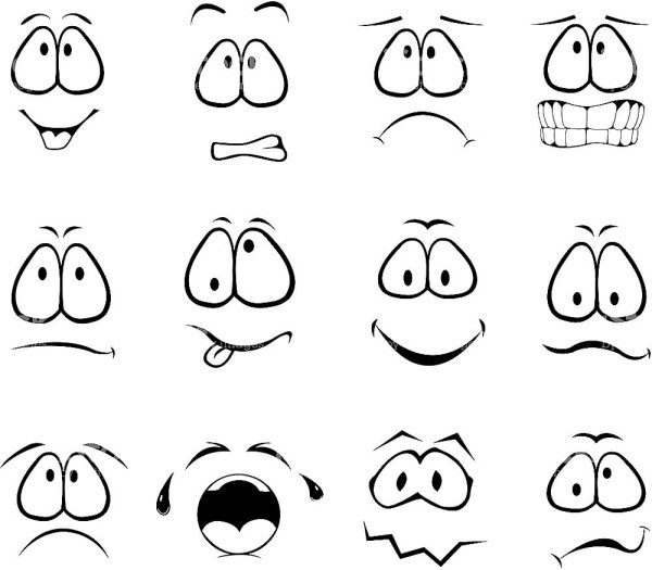 Смешная рожица на прозрачном фоне