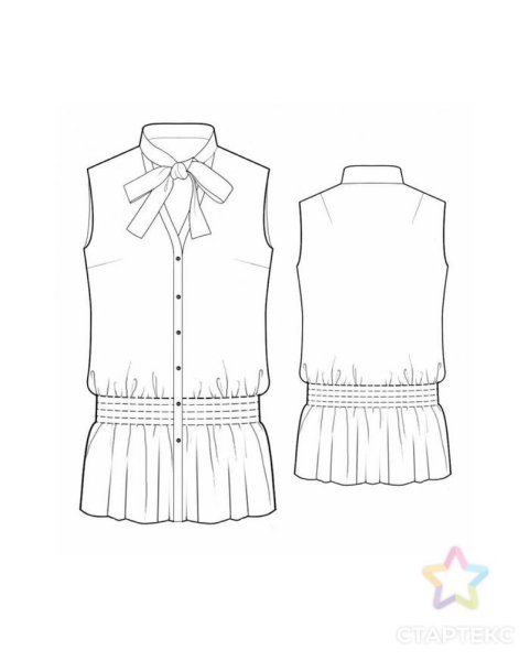 Технический эскиз блузки