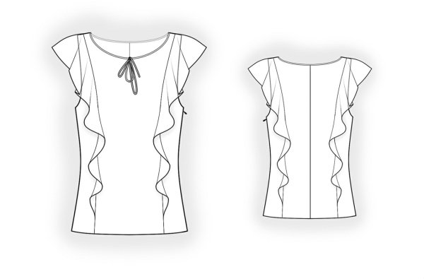 Блузка без рукавов моделирование