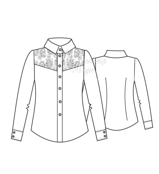 Эскиз женской блузы