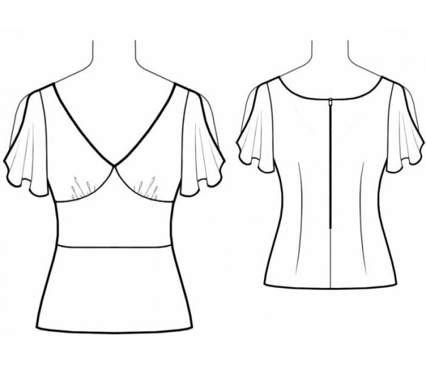 Моделирование блузки эскиз