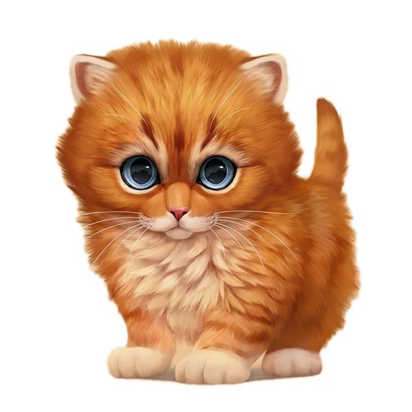 Рыжий кот мультяшный