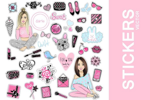 Наклейки для распечатки для девочек