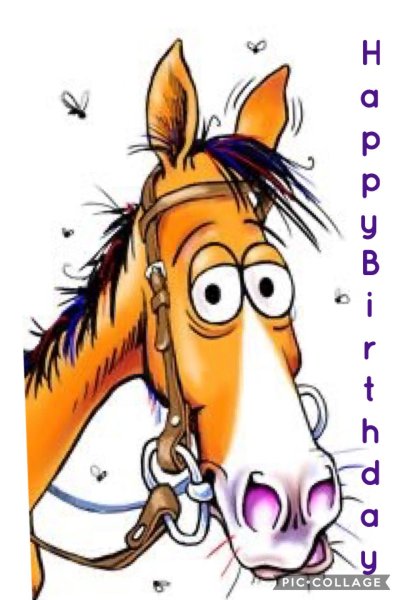 Забавная лошадь рисунок