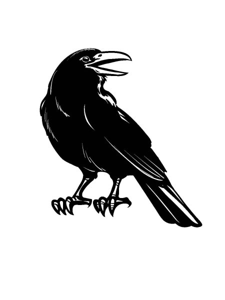 Трафарет вороны