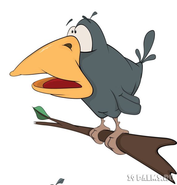 Птица с клювом из мультика