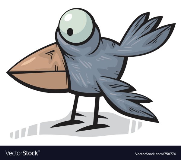 Ворон смешной мультяшный