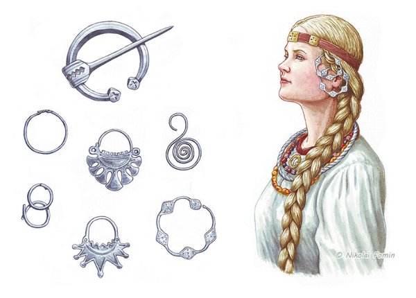 Височные кольца древней Руси