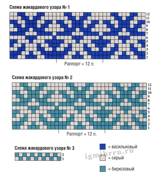 Варежки ленивый жаккард спицами схемы с описанием