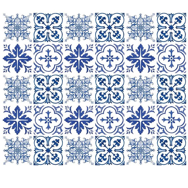 Плитка с синим рисунком