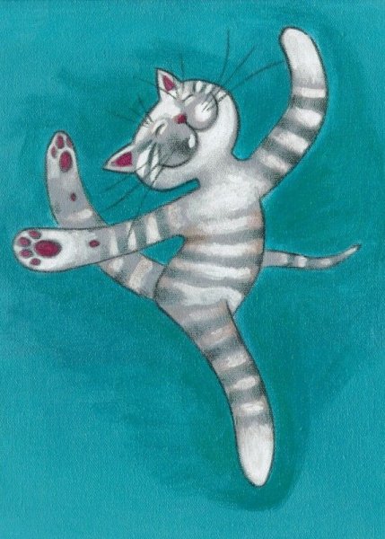 Смешной кот рисунок