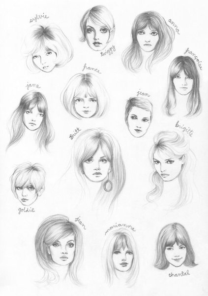 Челки для рисования