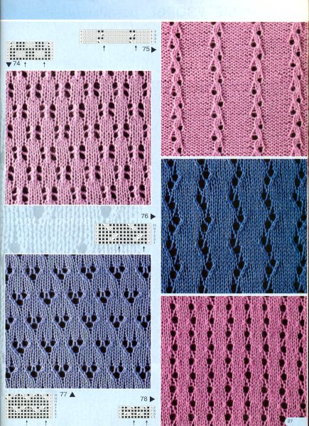 Вязание ажурных ромбов спицами схемы с описанием