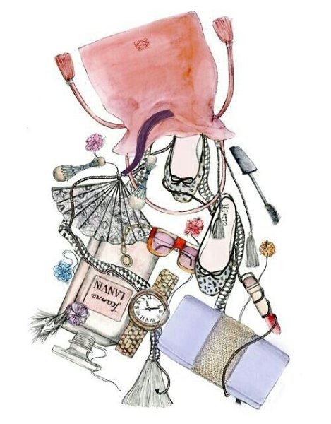 Иллюстрация женские аксессуары