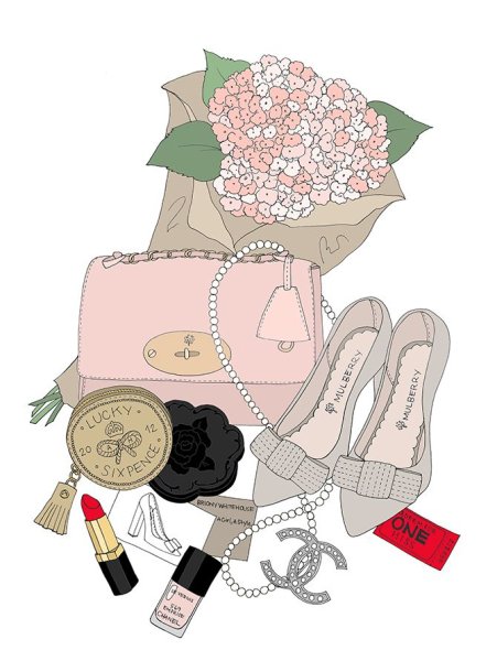 Модные иллюстрации сумка