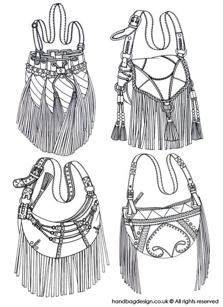 Модные эскизы аксессуары