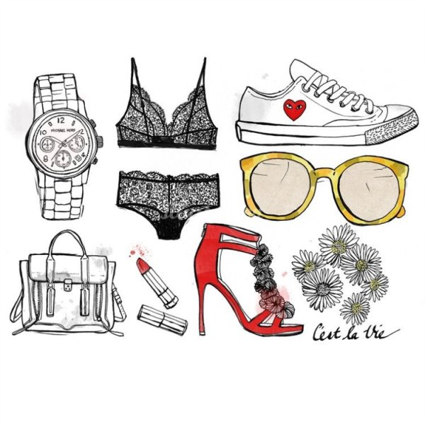 Аксессуары иллюстрация