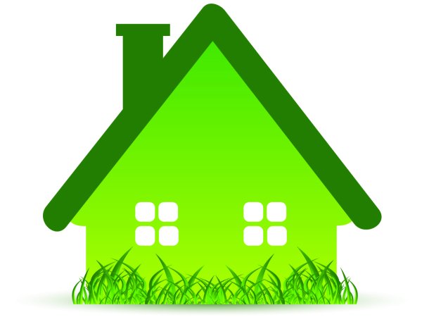 Домик с зеленой крышей для детей