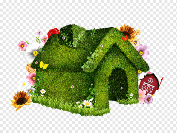 Зеленый дом иллюстрация
